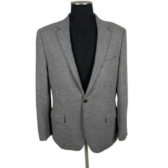 J. Crew Ludlow 100% Wool Elbow Patch Gray Blazer - Men’s 42R - Picture 1 of 10